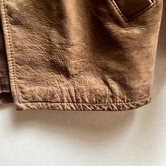 Vintage MIX leather ranch oversized jacket Sz L - Picture 4 of 14